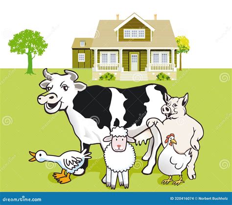 Ilustración cómica de diferentes animales asociados a las 