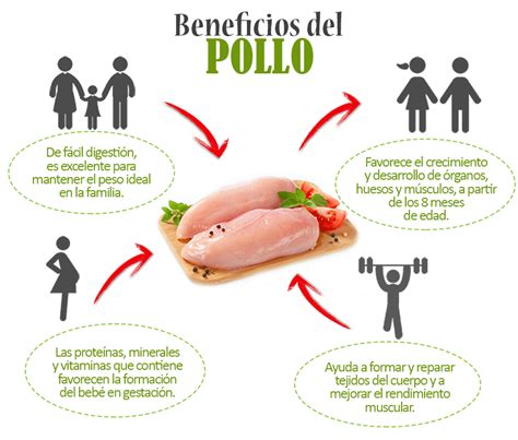 Infografía mostrando los nutrientes principales del caldo de pollo y sus beneficios.