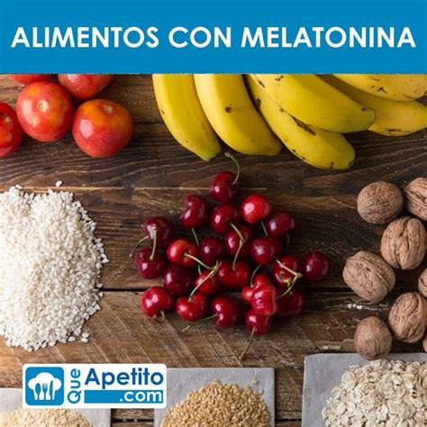 Infografía detallando los alimentos ricos en melatonina y triptófano.