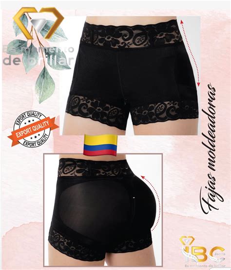 Diseño de faja tipo short colombiana con efecto de realce en glúteos.