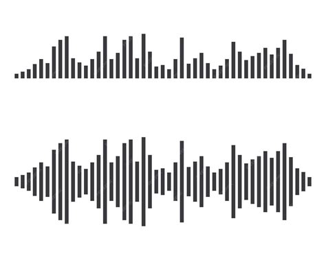 Ilustración conceptual de ondas sonoras con niveles de volumen variables.