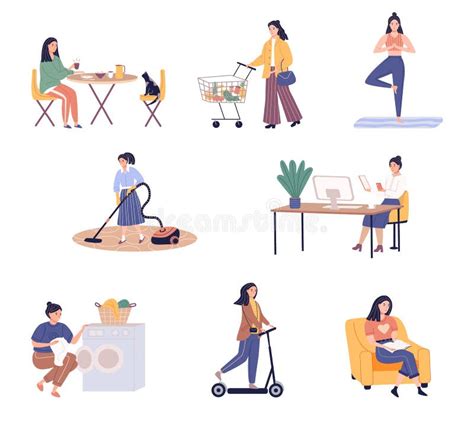 Ilustración mostrando diferentes actividades cotidianas que queman calorías: caminar, usar escaleras, hacer tareas domésticas.