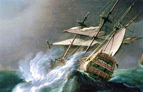 Representación de un naufragio y una sirena salvando a un joven humano.