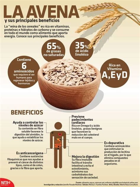 infografía sobre los beneficios de la avena para la pérdida de peso