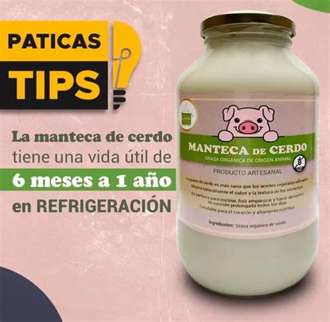 tabla nutricional comparativa de 100g de manteca de cerdo con otros alimentos comunes