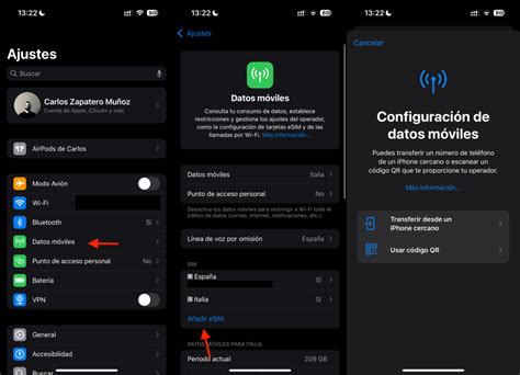 Captura de pantalla del menú 