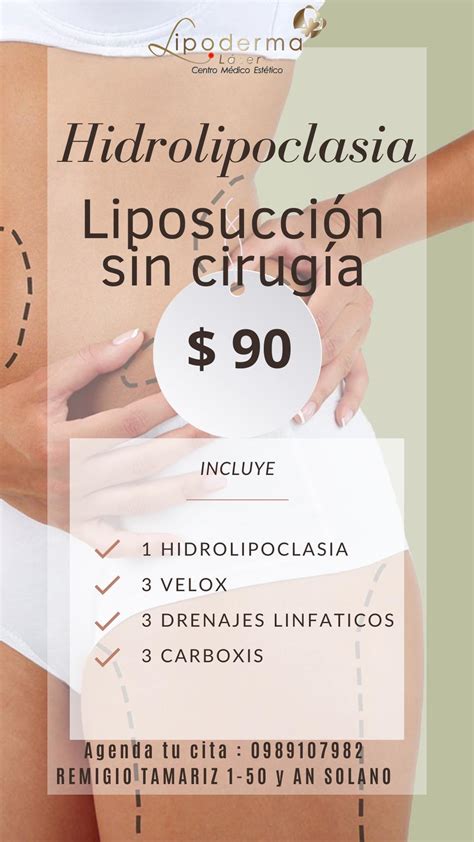 Infografía detallando los pasos de la hidrolipoclasia, desde la infiltración hasta la eliminación de la grasa.