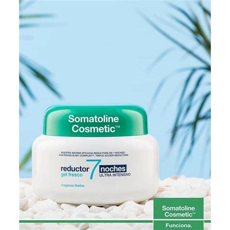 infografía sobre los beneficios del gel fresco de Somatoline (anti-acumulación, exfoliación)