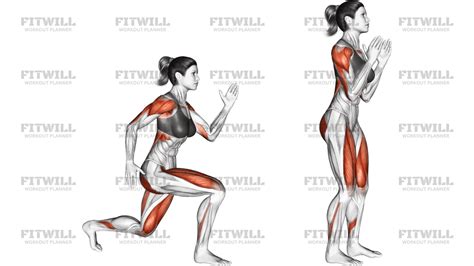 Infografía con los tres ejercicios principales para piernas: sentadilla, zancada y puente de glúteos.