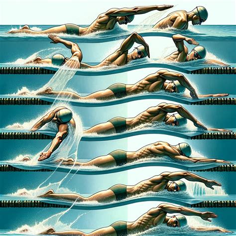 Fotografía de un nadador de élite realizando ejercicios de fuerza fuera del agua, mostrando el desarrollo muscular en la parte superior del cuerpo.