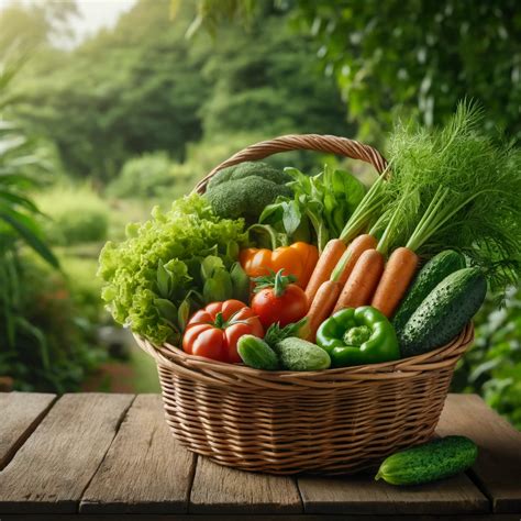 cestas de verduras orgánicas y semillas variadas
