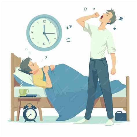 Ilustración de una persona despertando con el labio ligeramente hinchado, con signos de interrogación alrededor, indicando confusión.