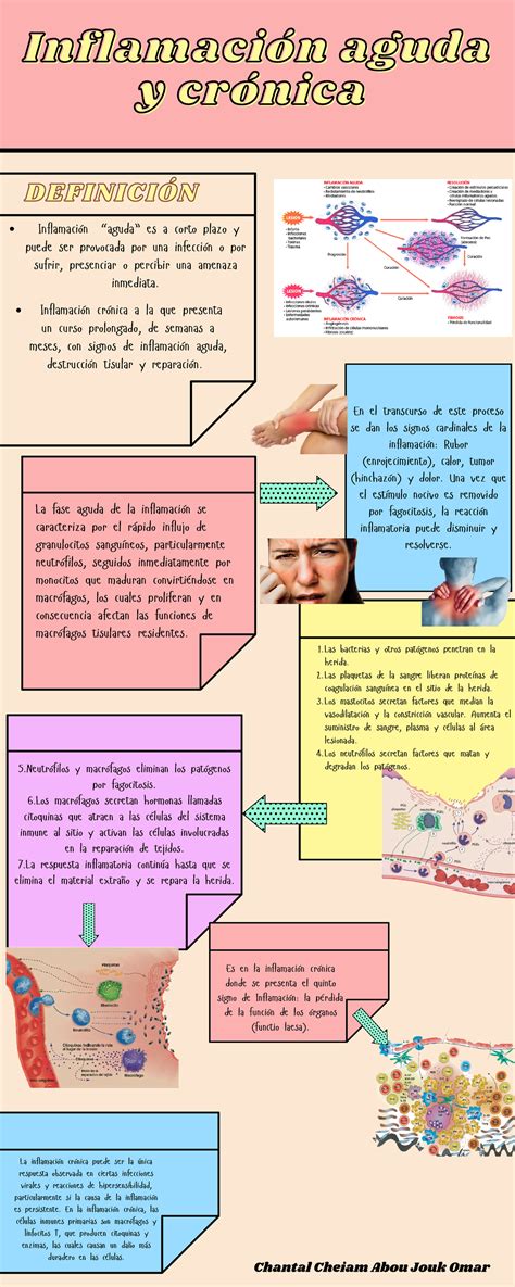 infografía sobre los efectos de la inflamación crónica en el cuerpo