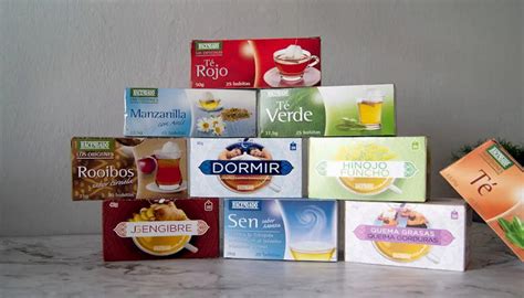 Variedad de cajas de infusiones de Mercadona, destacando aquellas orientadas a la pérdida de peso y el bienestar.