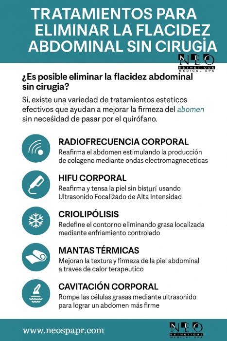 infografía: causas de la flacidez abdominal