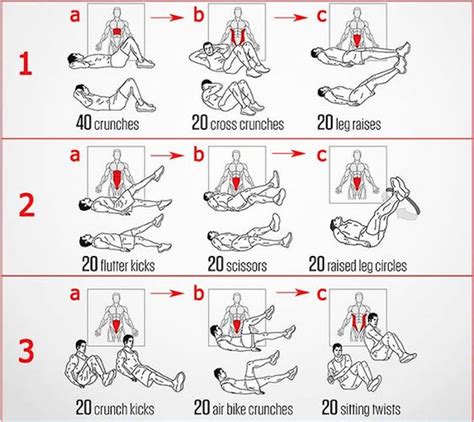 collage: ejercicios para abdominales inferiores en casa