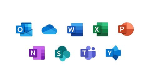 Iconos de las aplicaciones de Microsoft Office