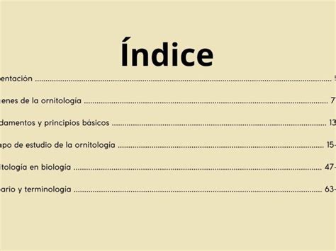 ejemplo visual de diferentes tipos de índices en un documento