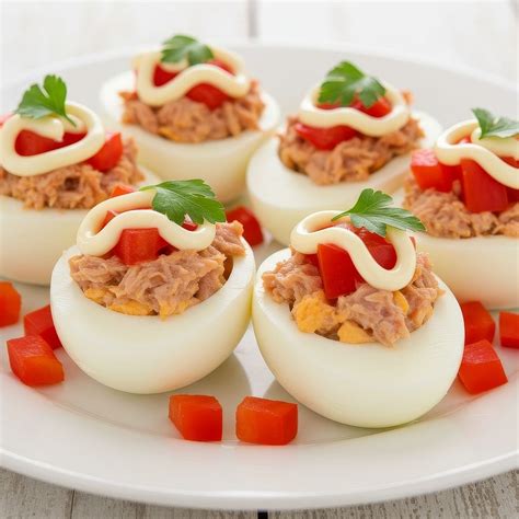 Selección de tentempiés paleo: cecina, huevos rellenos, bolas de proteína.