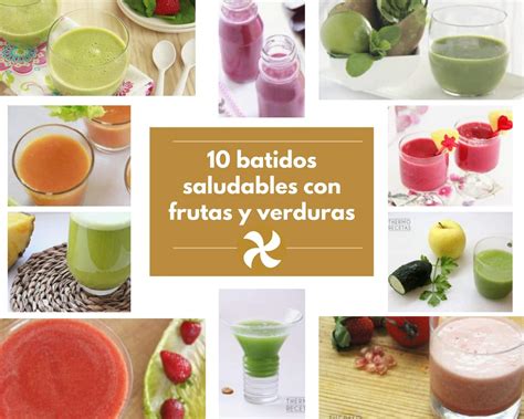 Un surtido de batidos saludables preparados con frutas y verduras.