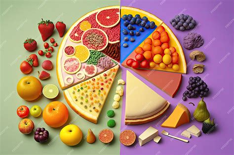 Ilustración de frutas, verduras y legumbres variadas, representando una dieta vegana equilibrada.