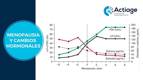 Gráfico que muestra los cambios hormonales en la mujer durante la menopausia y su impacto en el peso.