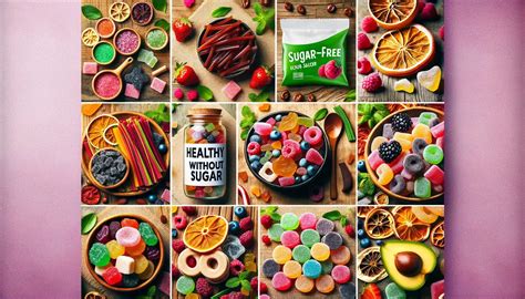 collage de alternativas saludables a las golosinas tradicionales