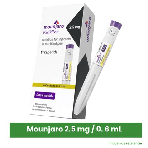 Diagrama mostrando los pasos para la autoadministración de Mounjaro con la pluma KwikPen.