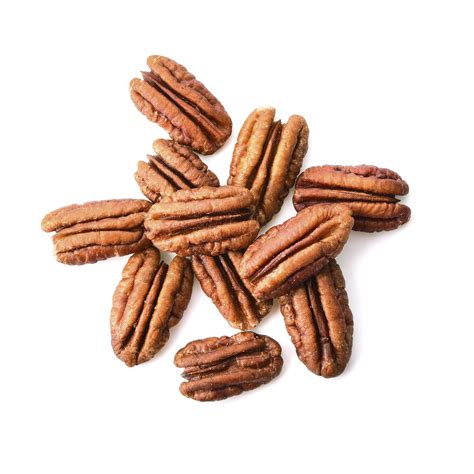 Imagen de nueces pecanas enteras y partidas