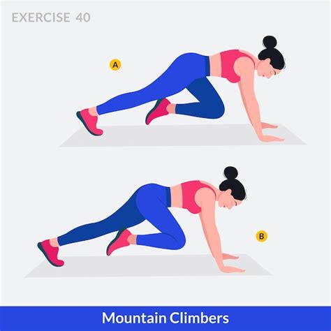 Persona realizando el ejercicio de mountain climbers