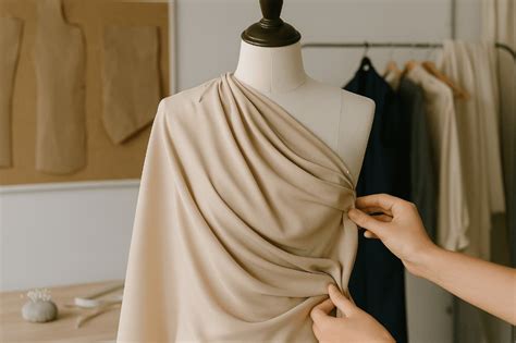 Diagrama mostrando cómo el drapeado en la braguita crea el efecto vientre plano