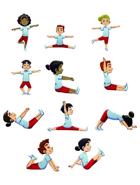 ilustração de um circuito de exercícios com os movimentos descritos