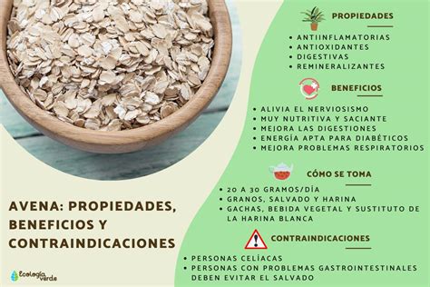 Infografía con los beneficios de la avena para el sueño: melatonina y triptófano.