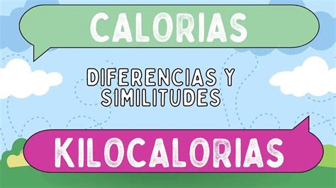 infografía sobre la diferencia entre calorías y kilocalorías