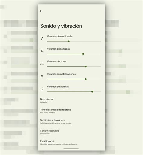 ajustes de volumen en un smartphone