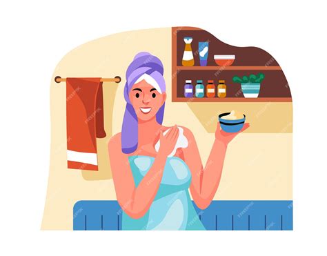 Ilustración de una mujer aplicando crema anticelulítica en las piernas.
