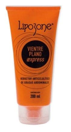 Imagen del producto Lipozone Vientre Plano Express, mostrando su textura y envase.