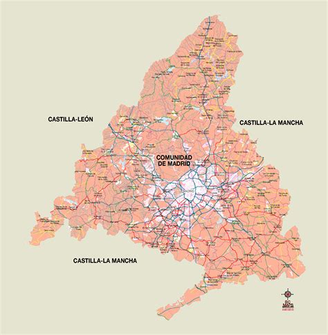 Mapa de la Comunidad de Madrid señalando la ubicación de los hospitales de día infantiles y juveniles.