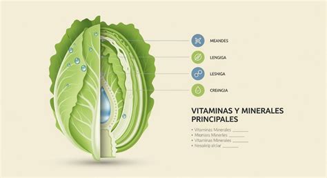 Diagrama nutricional simple destacando alto contenido en agua, fibra y probióticos.