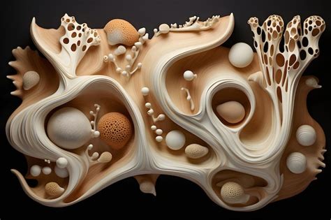 Ejemplo visual de formas orgánicas creadas con metaobjetos en Blender, mostrando la fluidez y la fusión de las superficies.