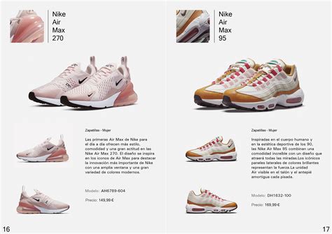 Catálogo variado de zapatillas Nike para niña con diferentes diseños y colores.