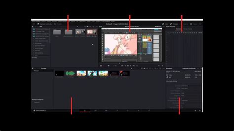 Interfaz de DaVinci Resolve con el módulo Fairlight resaltado