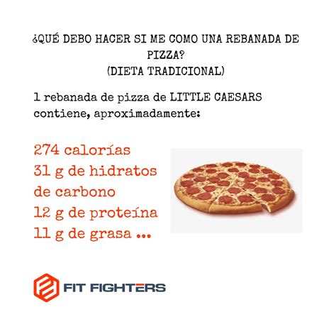 infografía comparativa de calorías quemadas corriendo vs. comiendo una porción de pizza