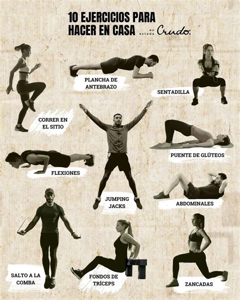 comparativa visual de ejercicios de fuerza adaptados para hacer en casa y en gimnasio