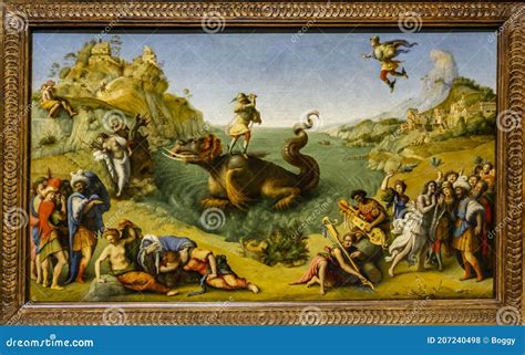 Pintura de Joachim Wtewael: Perseo liberando a Andrómeda del monstruo marino Ceto.