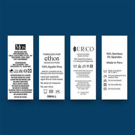 Símbolo de algodón orgánico y etiqueta de cuidado de prenda