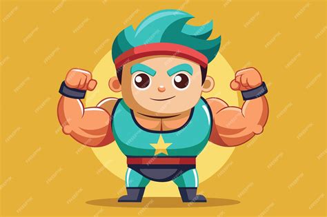 Ilustración de un culturista clásico con músculos bien definidos