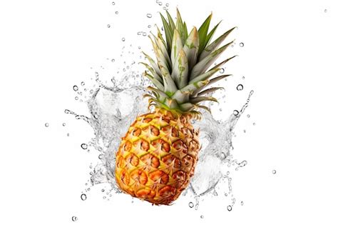 imagen de una piña fresca y jugosa con detalles de sus nutrientes
