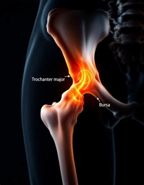 Diagrama que ilustra las diferentes causas de la trocanteritis, incluyendo traumatismos, sobrecarga y debilidad muscular.
