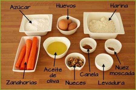 ilustraciones de ingredientes para tarta de zanahoria paleo: zanahorias, harina de almendras, coco rallado, dátiles, huevos